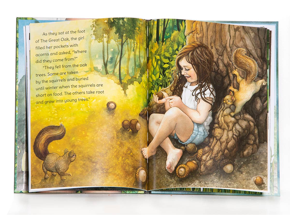 Enduring Oak Tree with Acorn Book