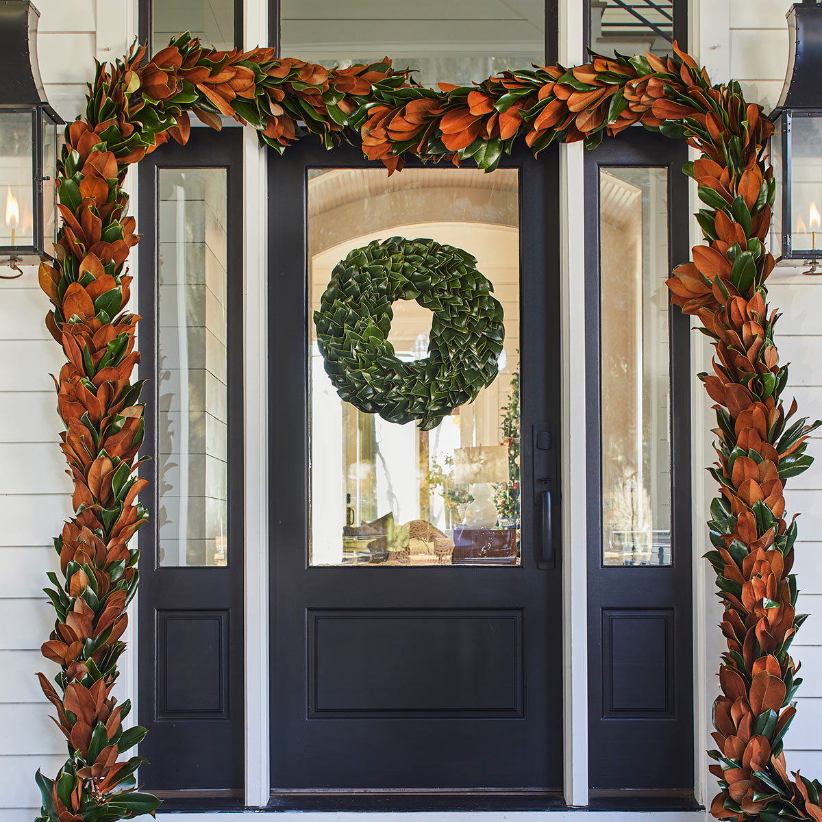 All Green Magnolia Wreath