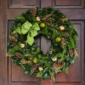 Golden Cedar Wreath