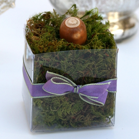 Single Front Lavendar Bow - No Lid