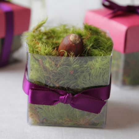 Single Front Violet Bow - No Lid