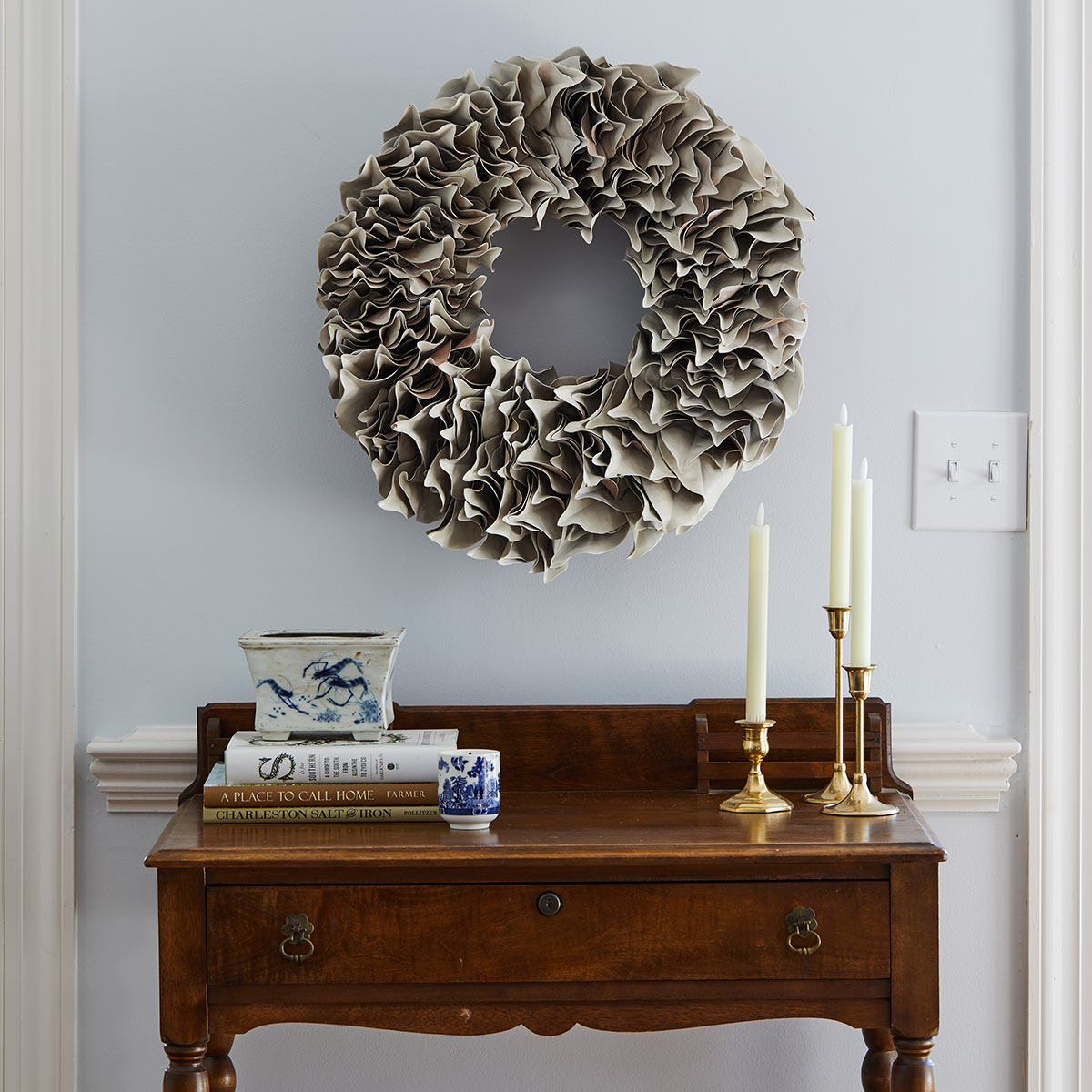 Taupe Lacquer Wreath