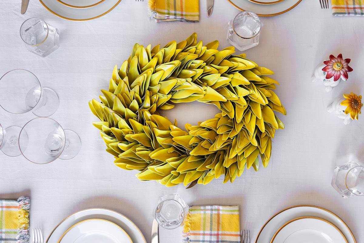 Canary Oval Wreath