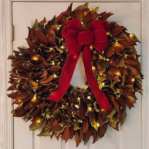 Dried Wreath on Door