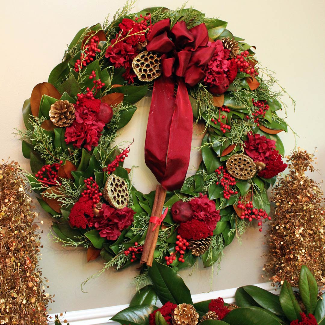 Crimson & Gold Wreath