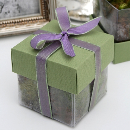 Pear Green Lid / Lavendar Top Double Bow