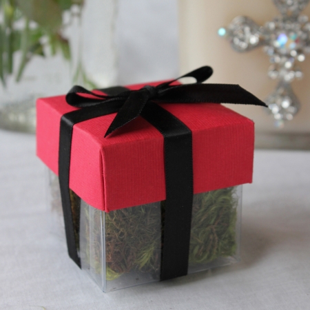 Grenadine Red Lid / Black Top Double Bow