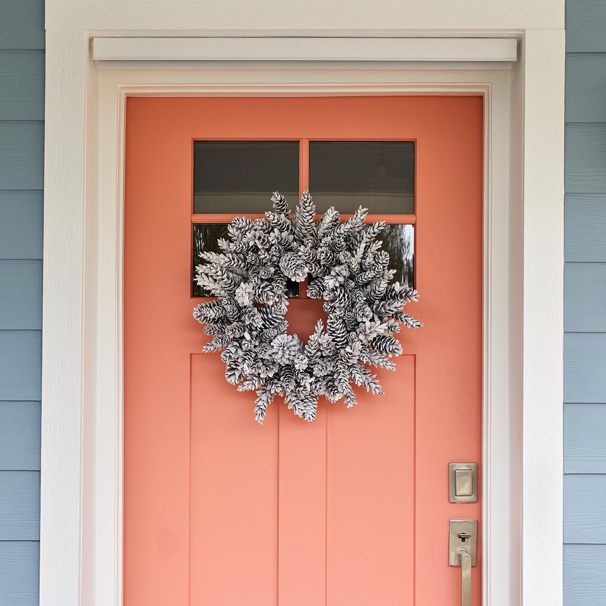 White Pinecone Wreath