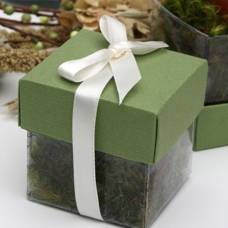 Pear Green Lid / Ivory Top Single Bow