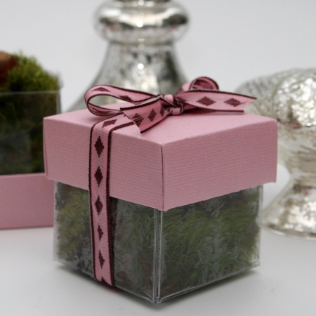 Bling Pink Lid / Pink Diamond Top Single Bow