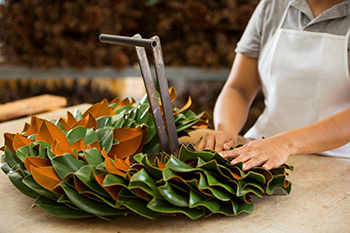Staff Making a Wreath